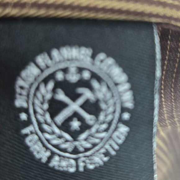 Dixxon The Wyatt Brown Plaid Bamboo Blend Button Down Long Shirt XL - Picture 10 of 13